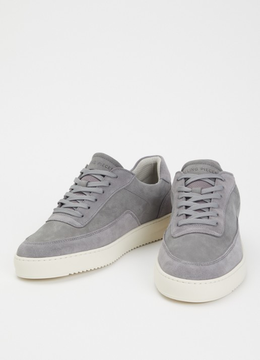 Filling Pieces Mondo Grain sneaker van suède - detail 2 grijs