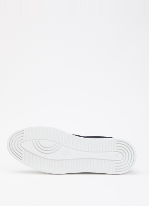 Filling Pieces Mondo Perforated sneaker van suède - detail 5 donkerblauw