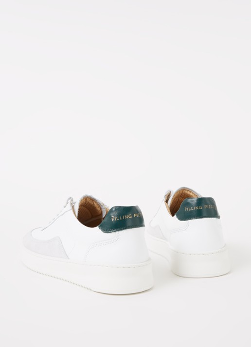 Filling Pieces Mondo sneaker van leer met suède details - detail 2 wit