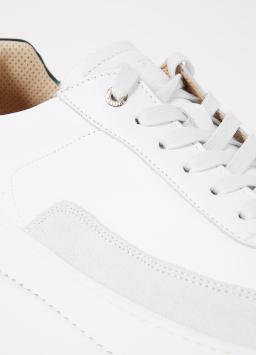Filling Pieces Mondo sneaker van leer met suède details - detail 4 wit