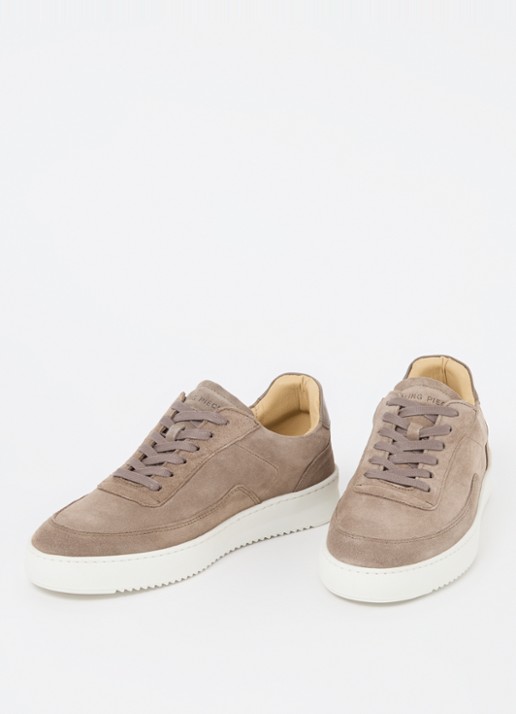 Filling Pieces Mondo sneaker van suède  - detail 3 zand
