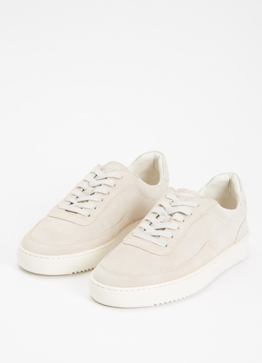 Filling Pieces Mondo sneaker van suède - detail 2 beige