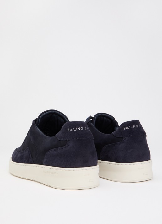 Filling Pieces Mondo sneaker van suède - achterkant donkerblauw
