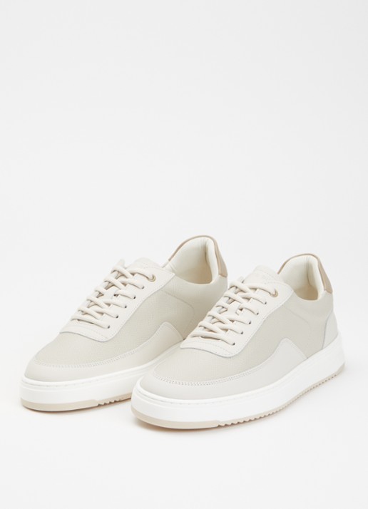 Filling Pieces Mondo Tech Crumbs sneaker van leer - detail 6 gebroken wit