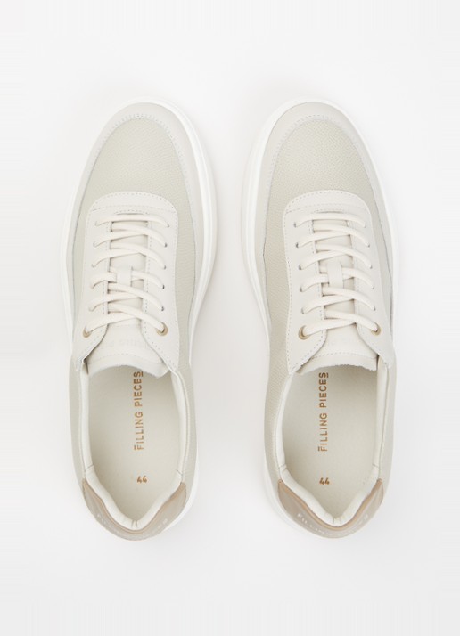 Filling Pieces Mondo Tech Crumbs sneaker van leer - detail 7 gebroken wit