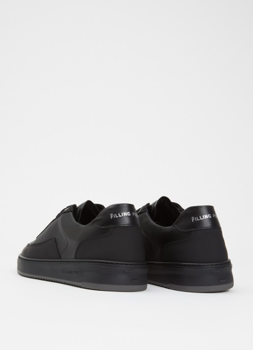Filling Pieces Mondo Tech Crumbs sneaker van leer - achterkant 5 zwart