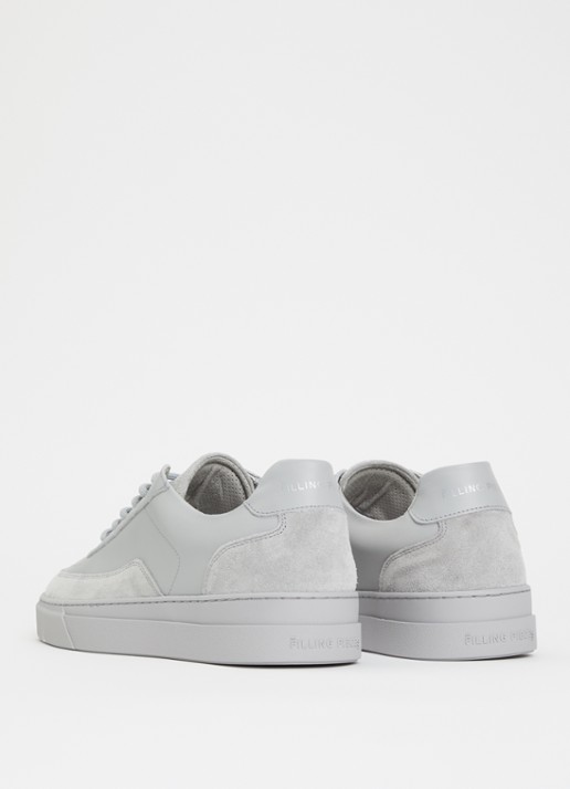Filling Pieces Mondo Viera sneaker van leer met suède details - achterkant 5 grijs