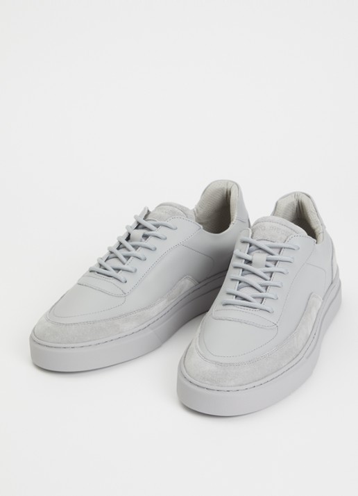 Filling Pieces Mondo Viera sneaker van leer met suède details - detail 2 grijs