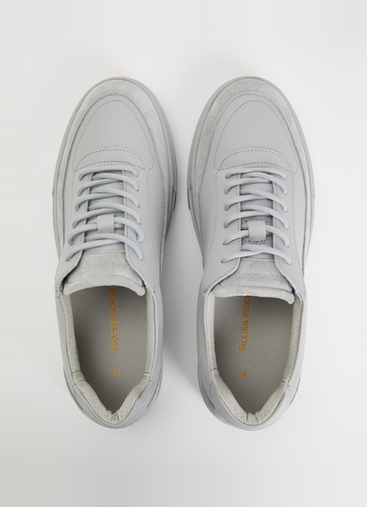 Filling Pieces Mondo Viera sneaker van leer met suède details - detail 3 grijs