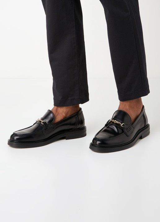 Filling Pieces Polido loafer van leer - voorkant 2 zwart
