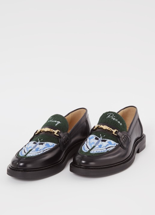 Filling Pieces Polido Microbes loafer van leer met print  - detail 3 zwart