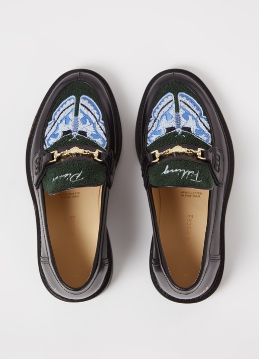 Filling Pieces Polido Microbes loafer van leer met print  - detail 5 zwart