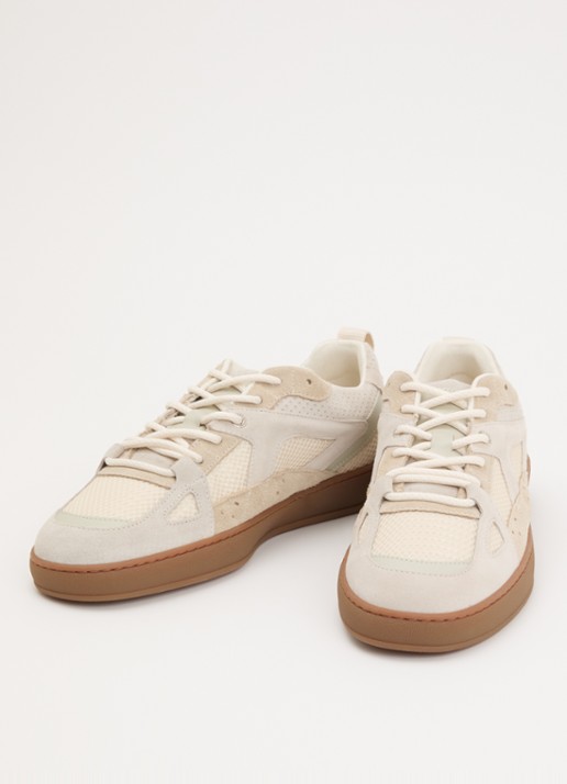 Filling Pieces Prism Peak sneaker van leer met details van suède - detail 2 beige