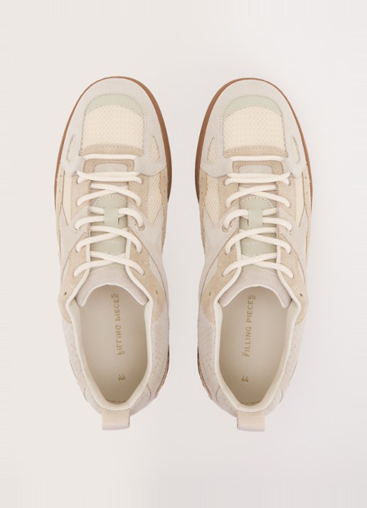 Filling Pieces Prism Peak sneaker van leer met details van suède - detail 3 beige