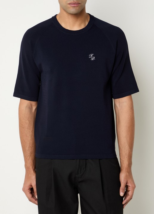 Filling Pieces Raglan T-shirt met logoborduring