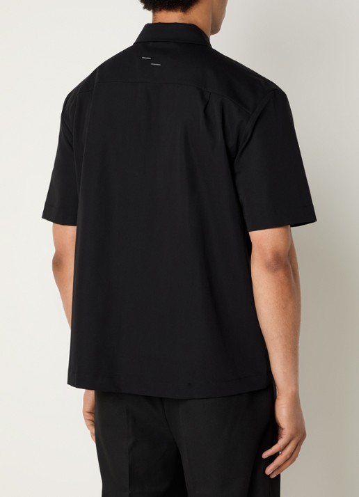Filling Pieces Resort regular fit overhemd met borstzakken - achterkant 4 zwart
