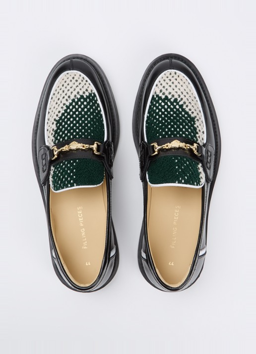 Filling Pieces Rugby Degrade loafer van leer met horsebit  - detail 2 zwart