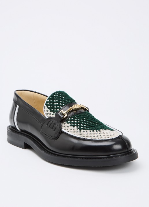 Filling Pieces Rugby Degrade loafer van leer met horsebit  - voorkant 4 zwart
