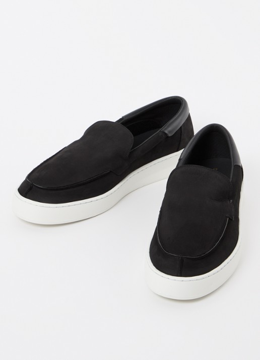 Filling Pieces Signature slip-on van nubuck - detail 4 zwart