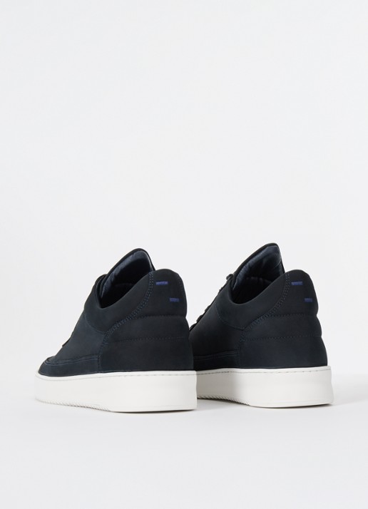 Filling Pieces Sneaker van nubuck - achterkant 3 donkerblauw