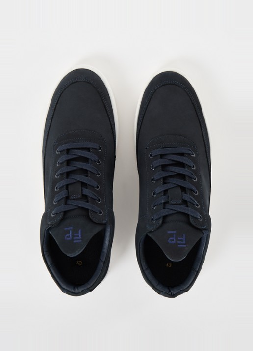 Filling Pieces Sneaker van nubuck - detail 5 donkerblauw
