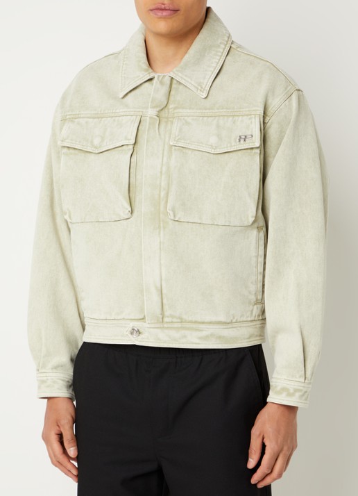 Filling Pieces Spijkerjas met verwassen afwerking