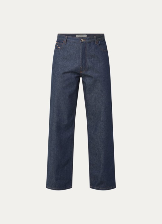 Filling Pieces Straight leg jeans met donkere wassing - voorkant indigo
