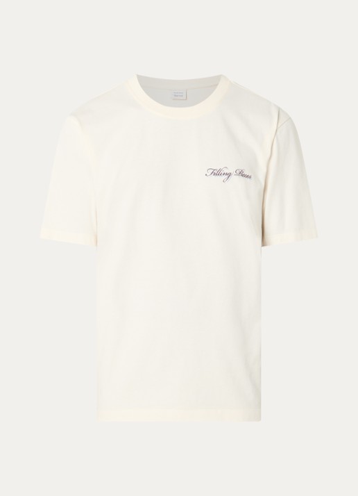 Filling Pieces T-shirt met logo- en backprint  - voorkant gebroken wit