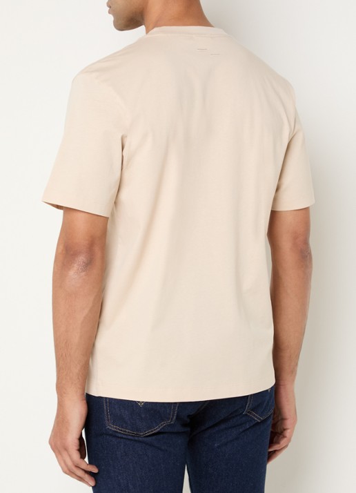 Filling Pieces T-shirt met logoborduring - achterkant creme