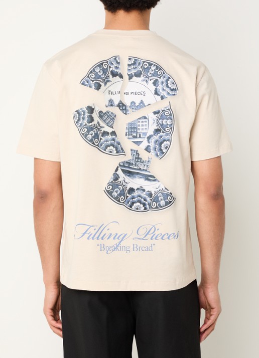 Filling Pieces T-shirt van katoen met logo- en backprint