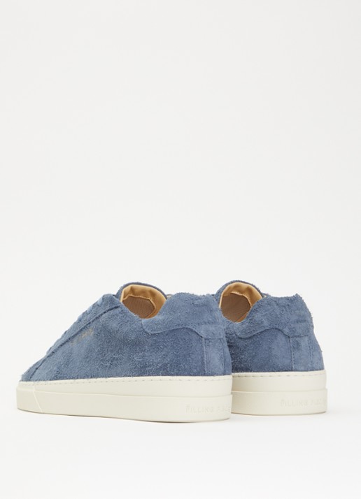 Filling Pieces Tiebreak Fuzz sneaker van  suède met structuur - achterkant 5 indigo