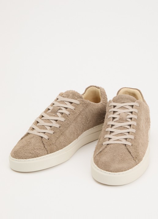Filling Pieces Tiebreak Fuzz sneaker van  suède met structuur - detail donkerbeige