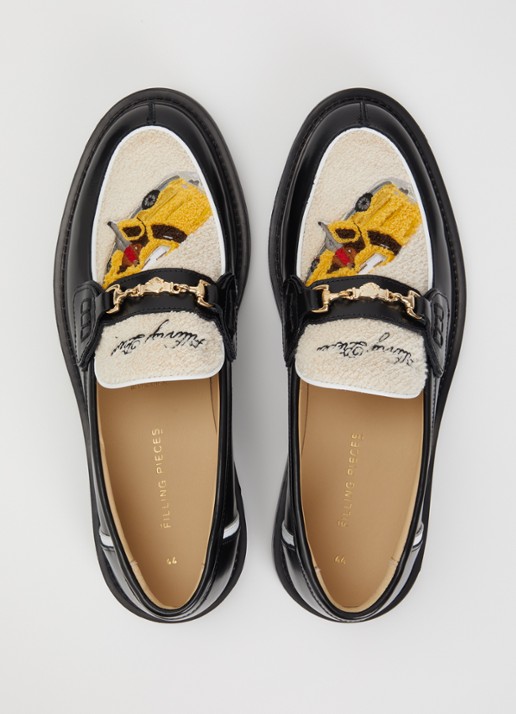 Filling Pieces Yellow Cab loafer van leer - detail 3 zwart