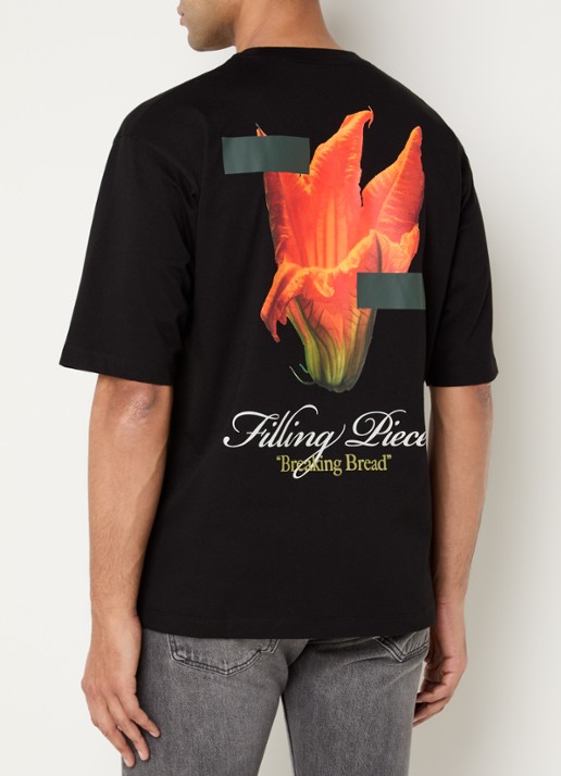 Filling Pieces Zucchini T-shirt met logo- en backprint