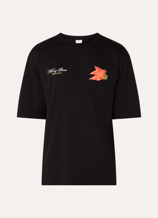 Filling Pieces Zucchini T-shirt met logo- en backprint - voorkant zwart
