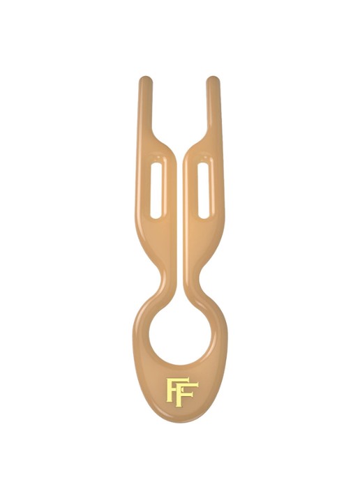 Fiona Franchimon Nº 1 Hairpin - haarpin set van 3  - detail 3 smooth caramel