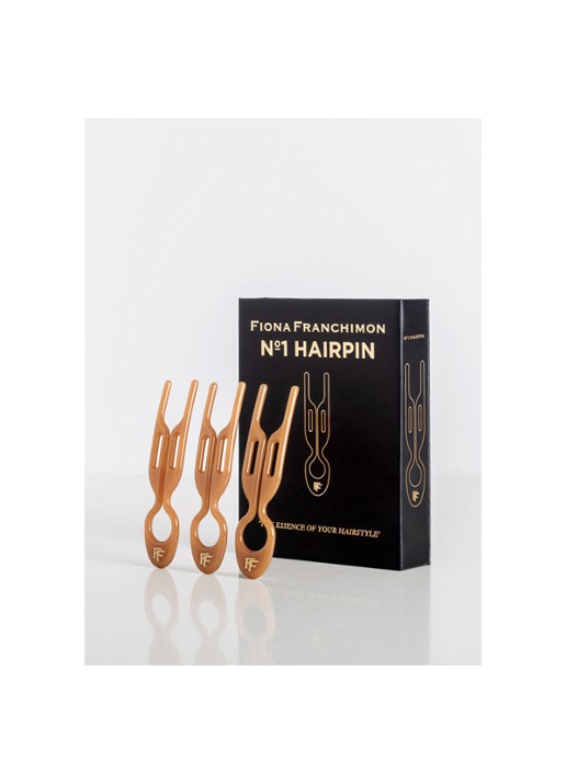 Fiona Franchimon Nº 1 Hairpin - haarpin set van 3  - detail 6 smooth caramel