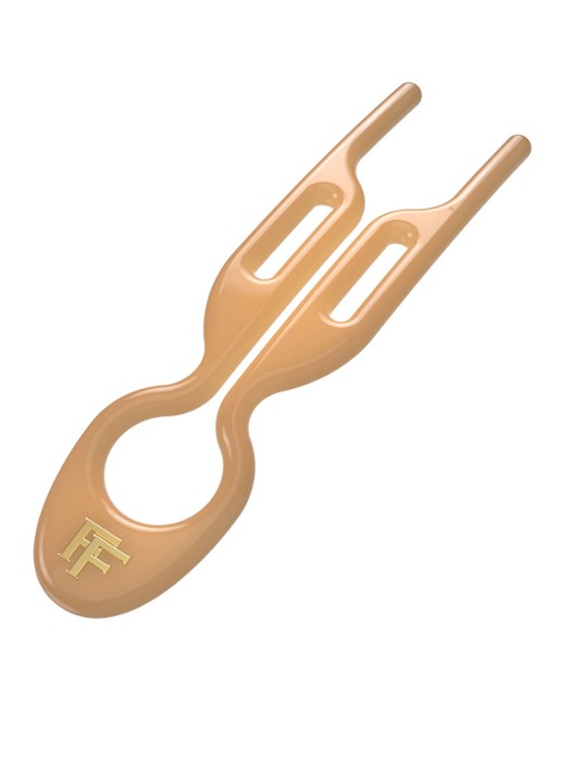 Fiona Franchimon Nº 1 Hairpin - haarpin set van 3  - voorkant smooth caramel