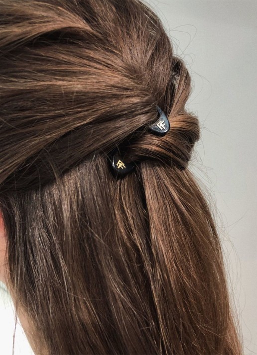 Fiona Franchimon Nº 1 Hairpin - haarpin set van 5 - voorkant 6 black