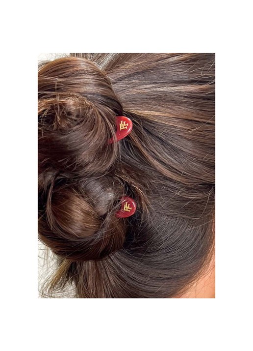 Fiona Franchimon Nº 1 Hairpin - Limited Edition haarpin set van 3 - voorkant 7 ruby red