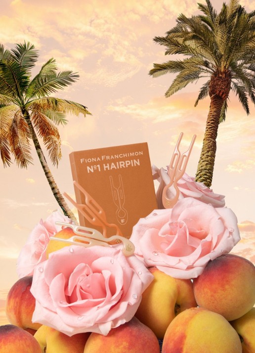 Fiona Franchimon Nº 1 Hairpin Los Angeles Collection - haarpin set van 3 - detail 4 beige