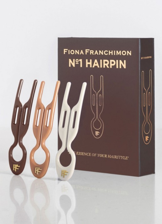 Fiona Franchimon Nº 1 Hairpin Milano Collection - haarpin set van 3  - voorkant 2 bruin