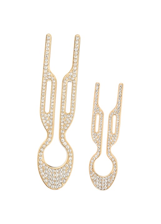 Fiona Franchimon Nº 1 Hairpin Petite Steel met Swarovski® Crystals - haarpin set van 2