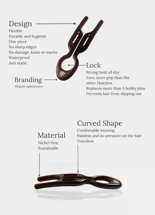 Fiona Franchimon Nº 1 Hairpin Petite - detail 5 bruin