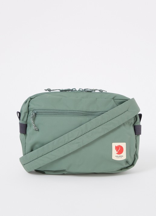 Fjällräven High Coast crossbodytas met logo - voorkant 4 lichtgroen