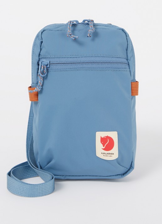 Fjällräven High Coast Pocket crossbodytas met logo - voorkant 3 blauwgrijs