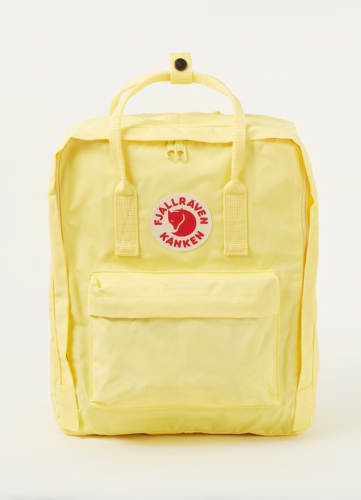 Fjällräven Kånken Original rugzak met 15 inch laptopvak - voorkant lichtgeel