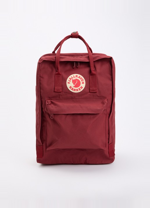 Fjällräven Kånken rugzak met 17 inch laptopvak  - voorkant 2 donkerrood