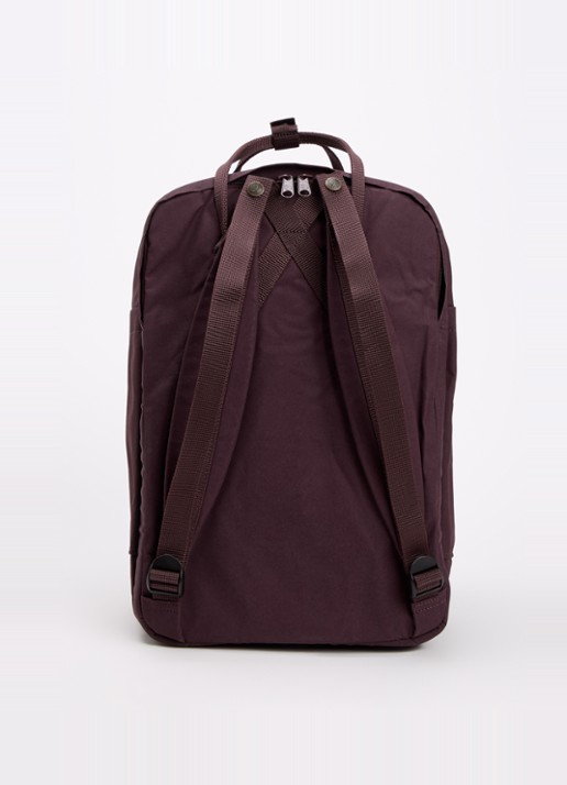 Fjällräven Kånken rugzak met 17 inch laptopvak  - achterkant aubergine