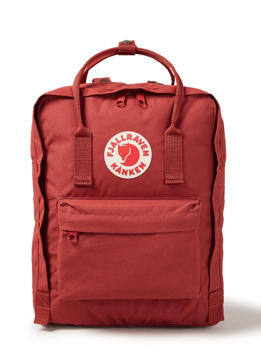 Fjällräven Kånken rugzak met logo - voorkant donkerrood